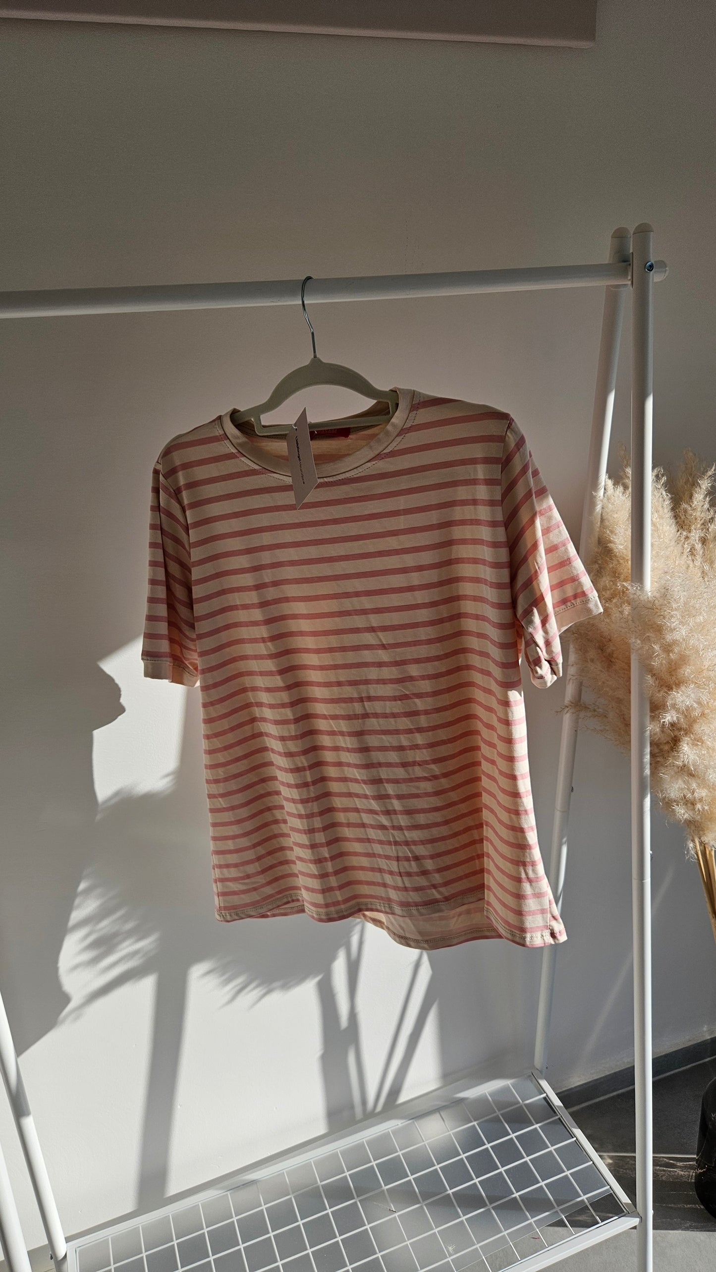 T-Shirt Samira - rosa gestreift