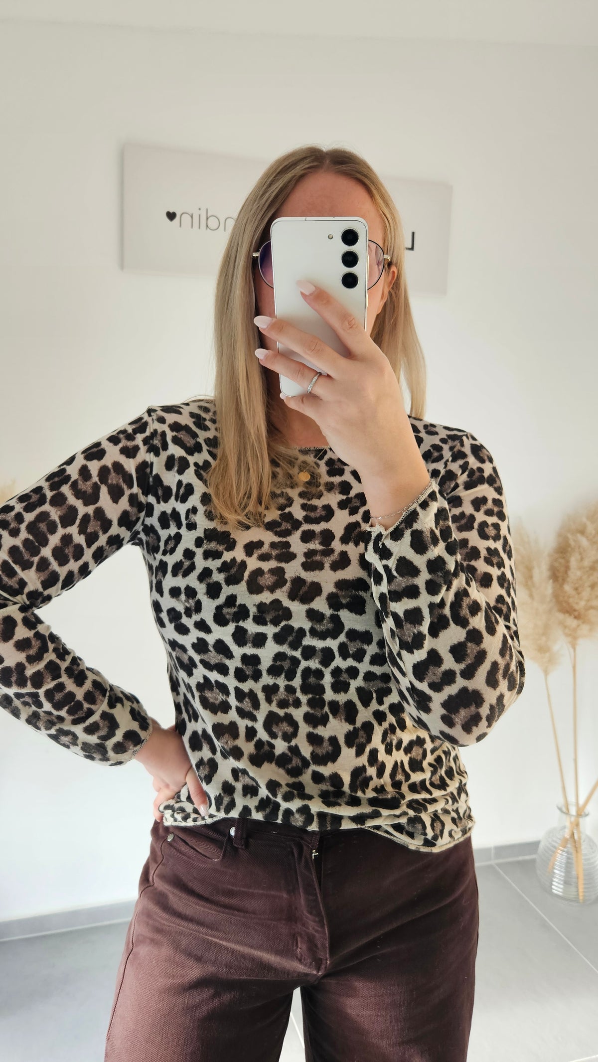 Soft Longsleeve leo beige