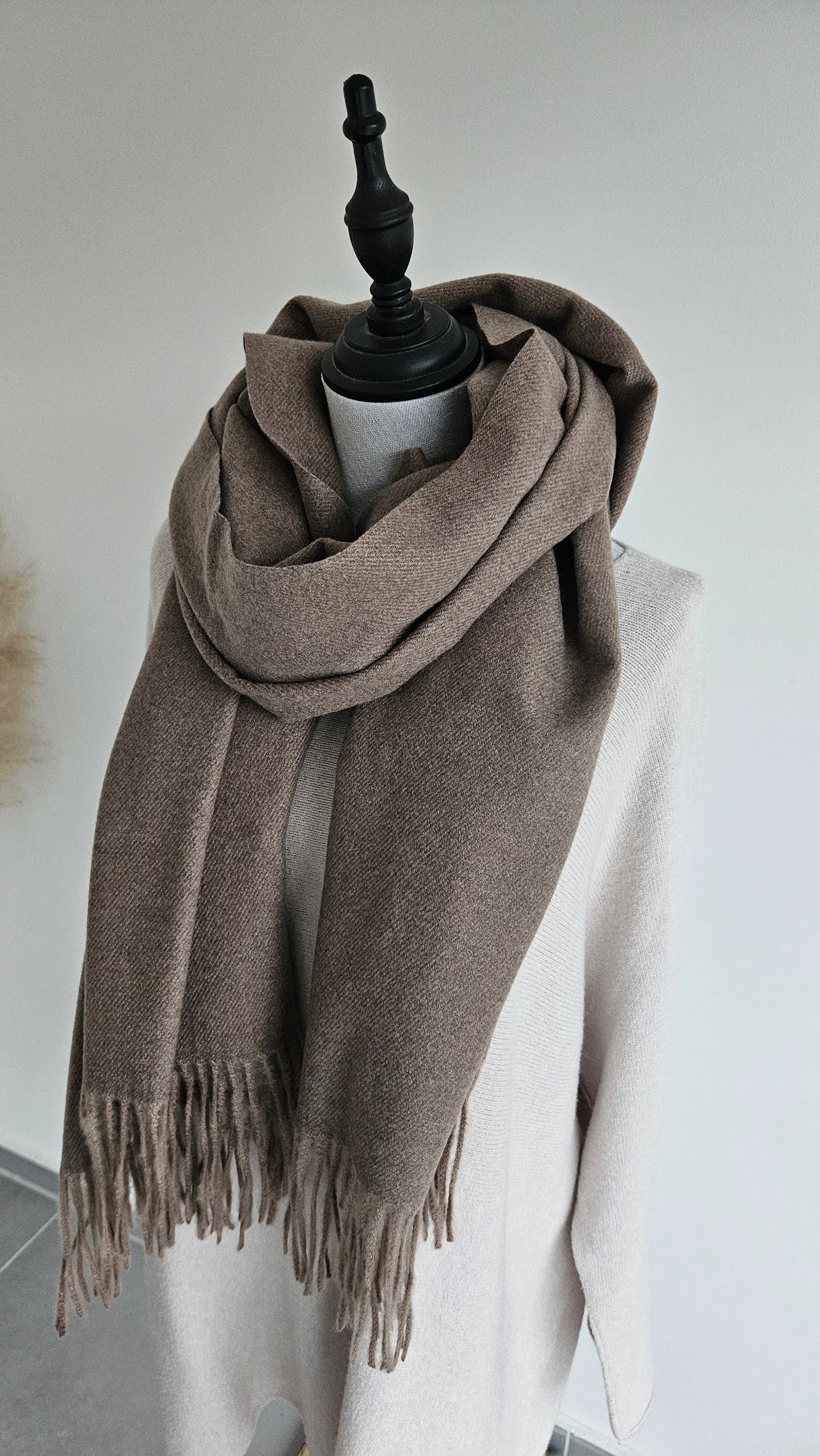 Schal uni Taupe