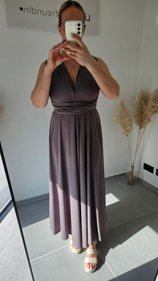 Wickelkleid Elina - taupe