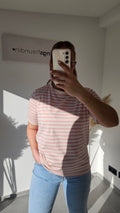 T-Shirt Samira - rosa gestreift