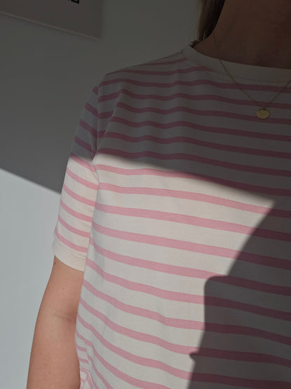 T-Shirt Samira - rosa gestreift