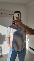 T-Shirt Samira - blau gestreift