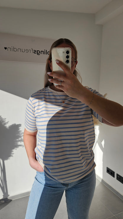 T-Shirt Samira - blau gestreift