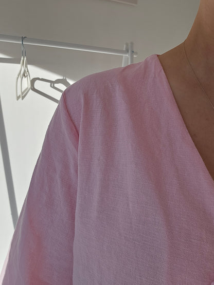 Leinenbluse Amelie rosa