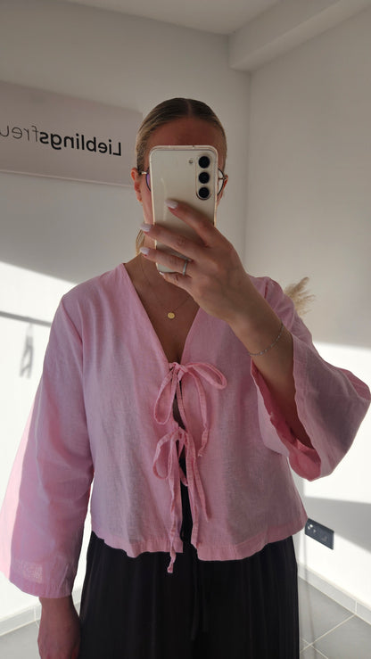 Leinenbluse Amelie rosa