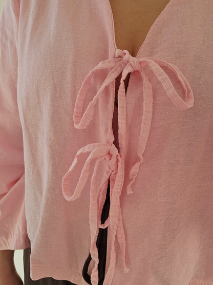 Leinenbluse Amelie rosa