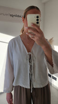 Leinenbluse Amelie beige