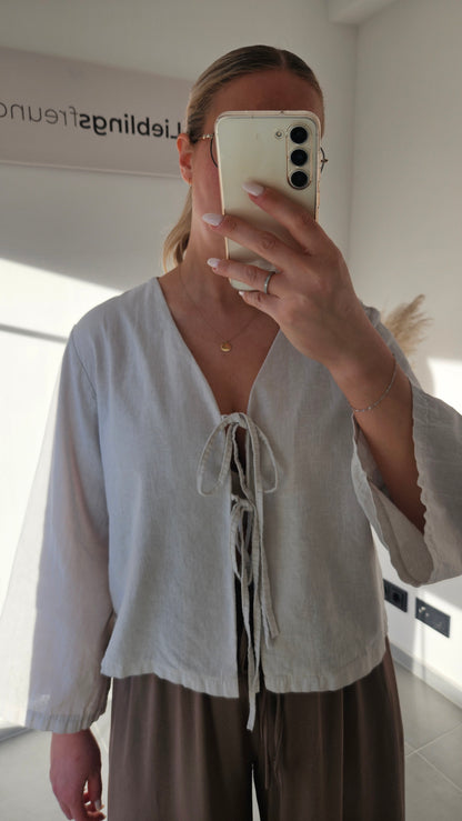 Leinenbluse Amelie beige
