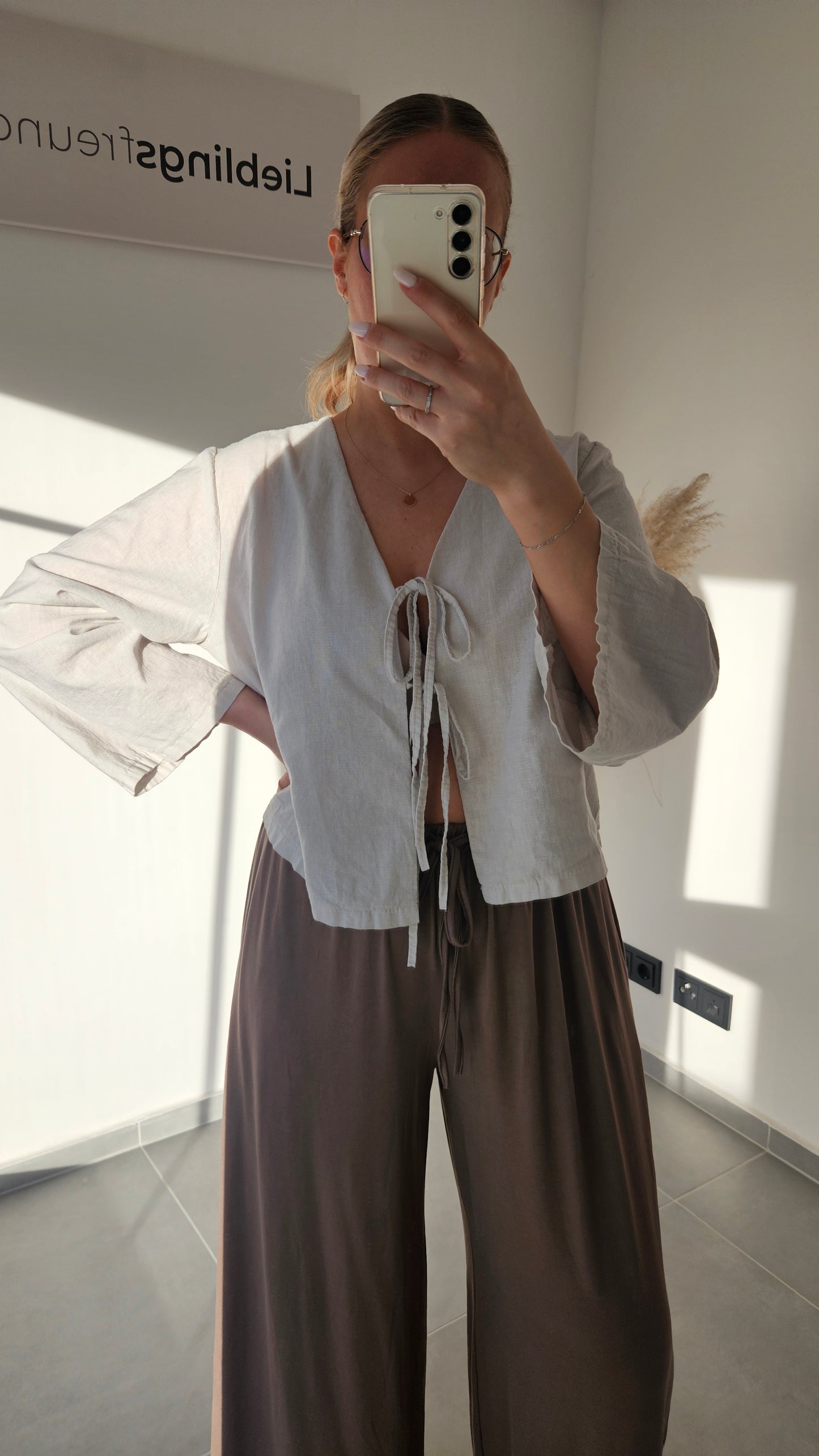 Leinenbluse Amelie beige