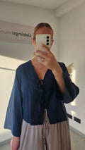 Leinenbluse Amelie blau