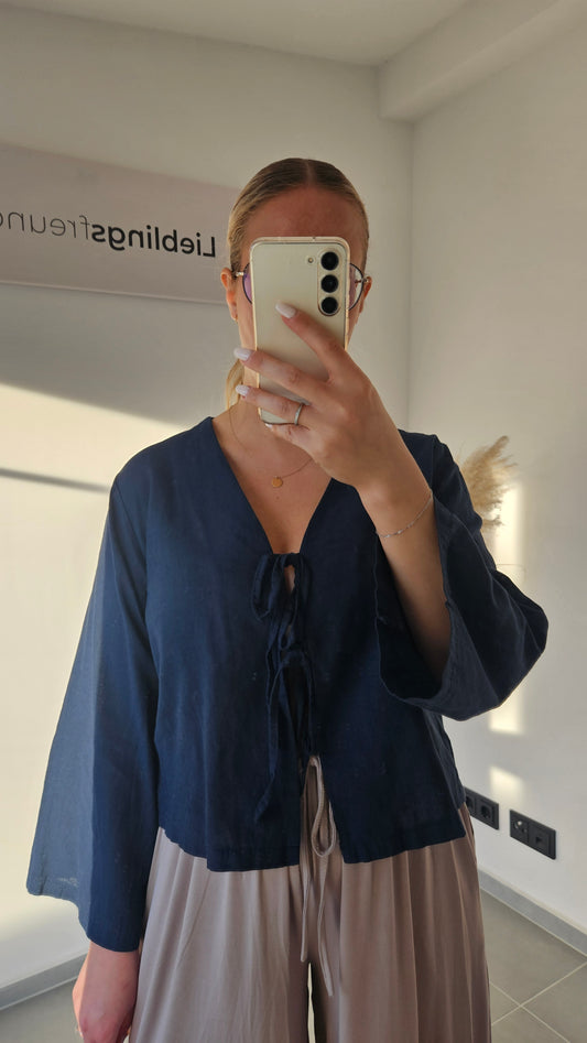Leinenbluse Amelie blau