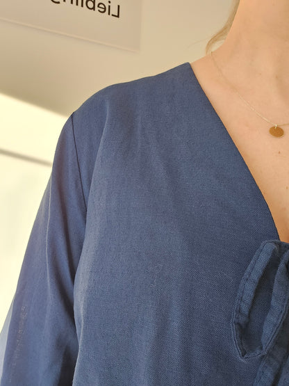 Leinenbluse Amelie blau