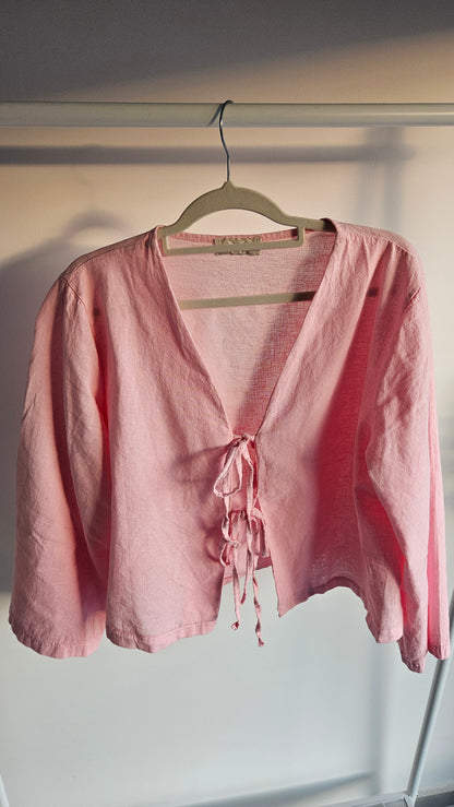 Leinenbluse Amelie rosa