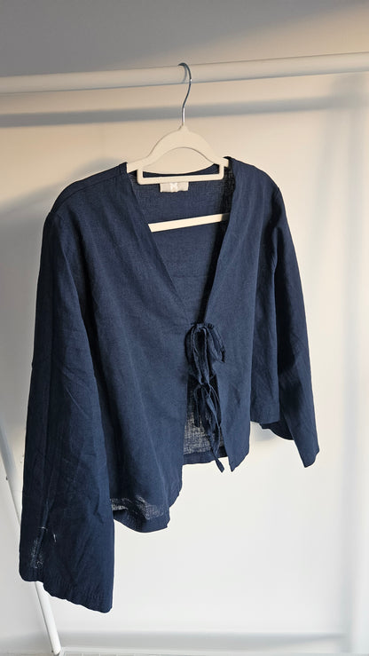 Leinenbluse Amelie blau