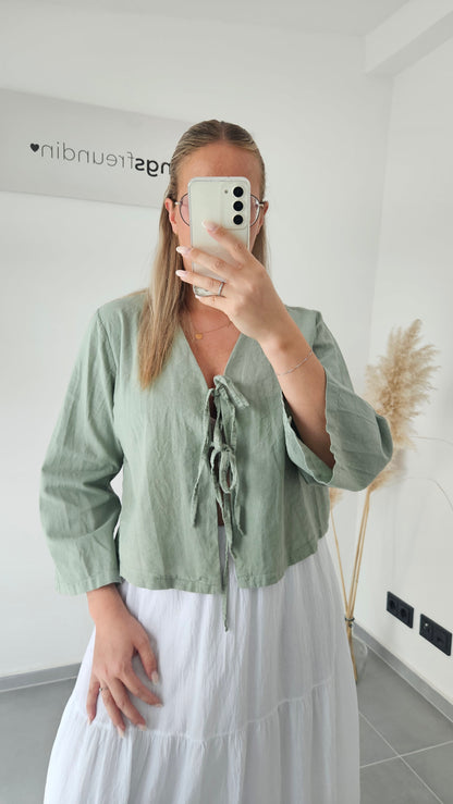 Leinenbluse Amelie khaki
