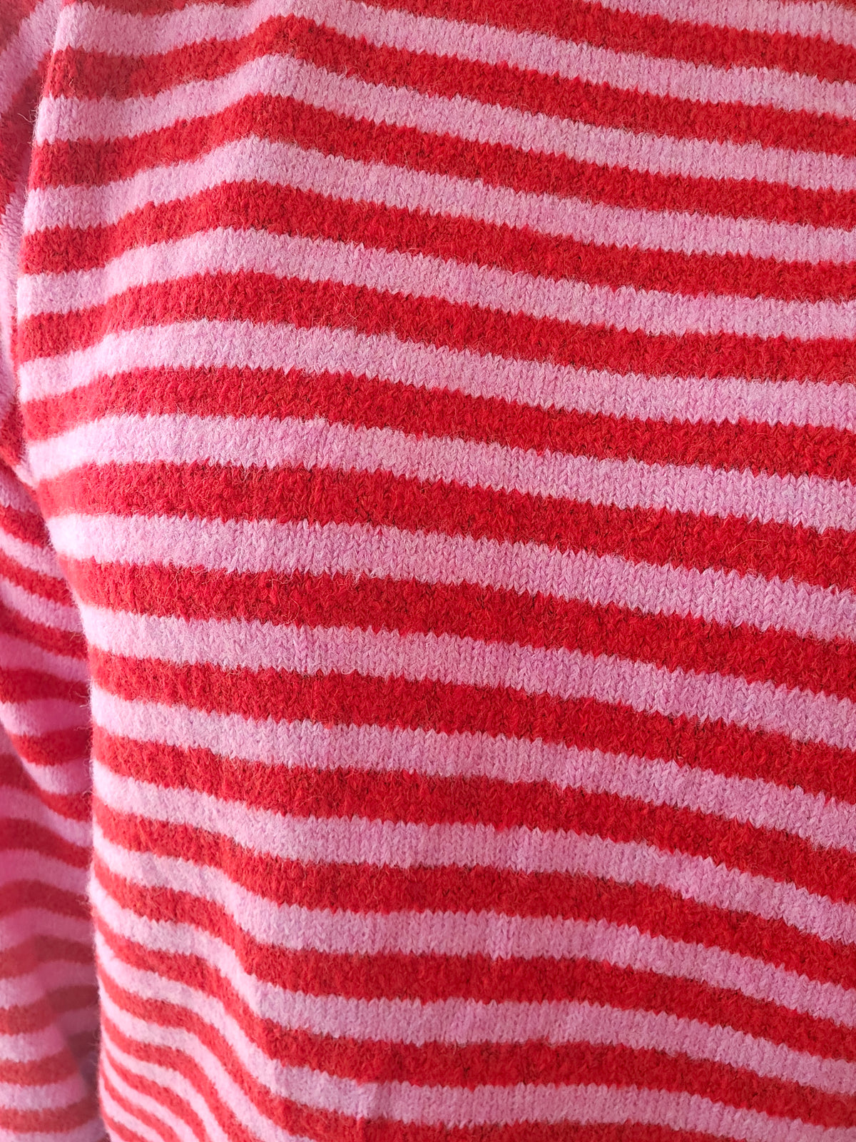 Streifenpullover Leni rosa-rot