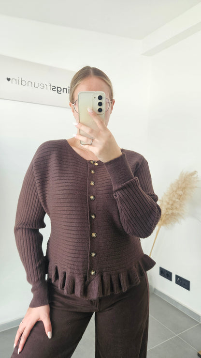 Strickjacke Simone braun