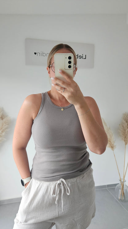 Basic Ripptop taupe