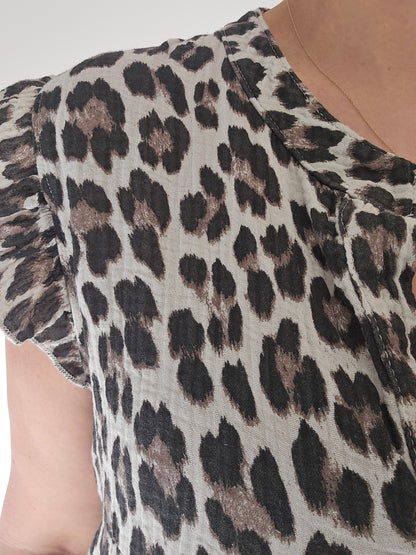 Musselin Leo Midi-Kleid