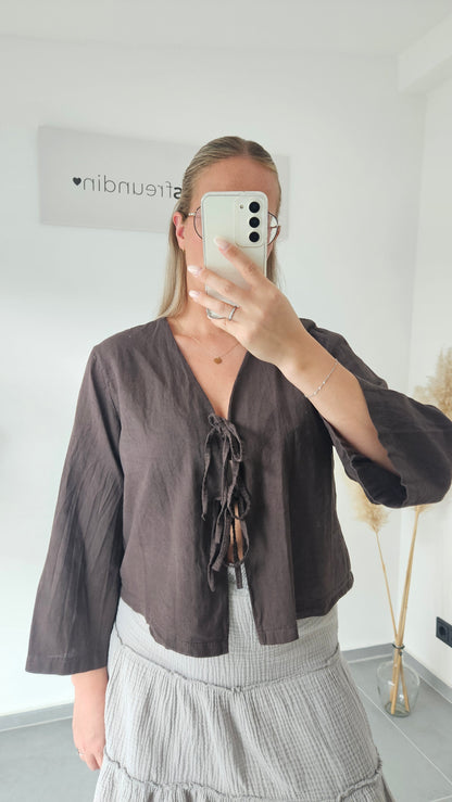 Leinenbluse Amelie braun
