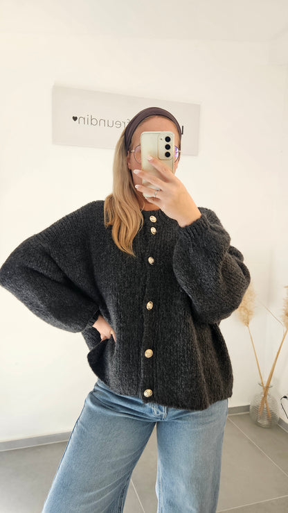 Strickjacke Jolie dunkelgrau