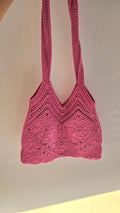 Häkeltasche Boho pink