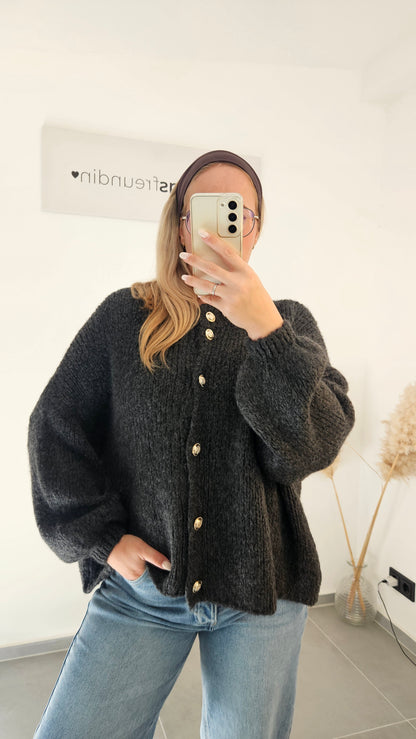 Strickjacke Jolie dunkelgrau