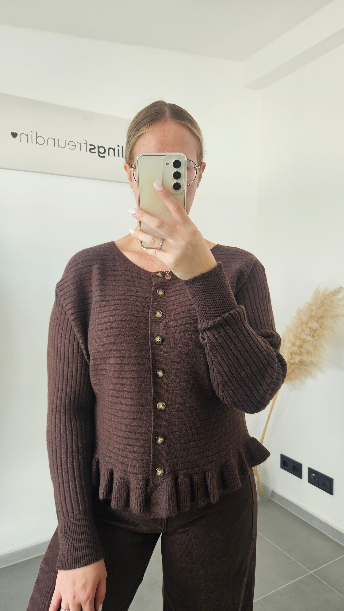 Strickjacke Simone braun