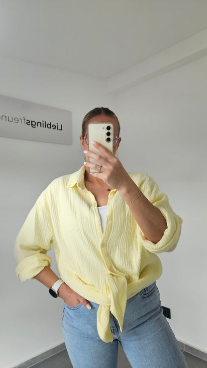 Musselinbluse Mara - gelb