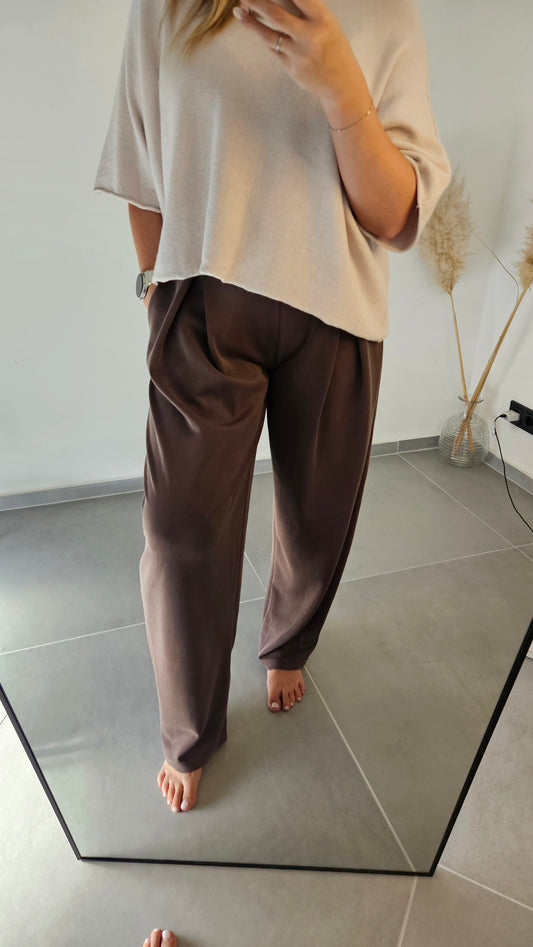 Stoffhose Dana taupe/braun