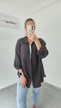 Musselinbluse Mara braun