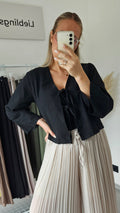 Leinenbluse Amelie schwarz