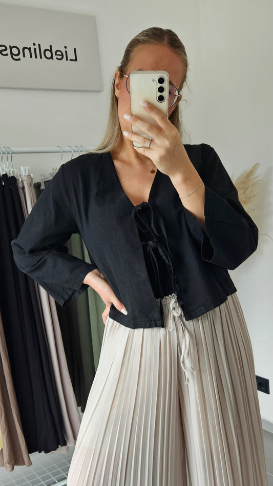 Leinenbluse Amelie schwarz
