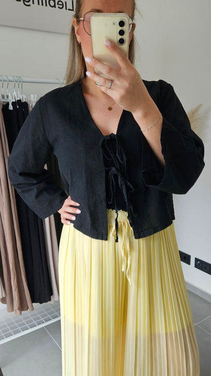 Leinenbluse Amelie schwarz