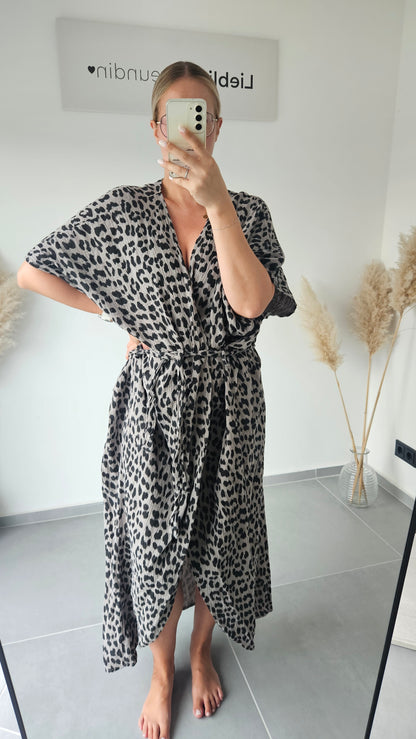 Langes Wickelkleid leo