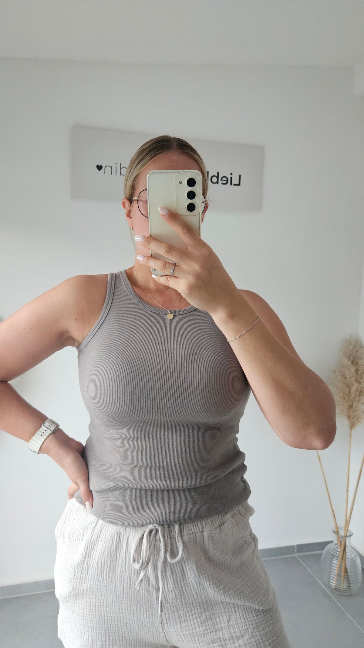 Basic Ripptop taupe