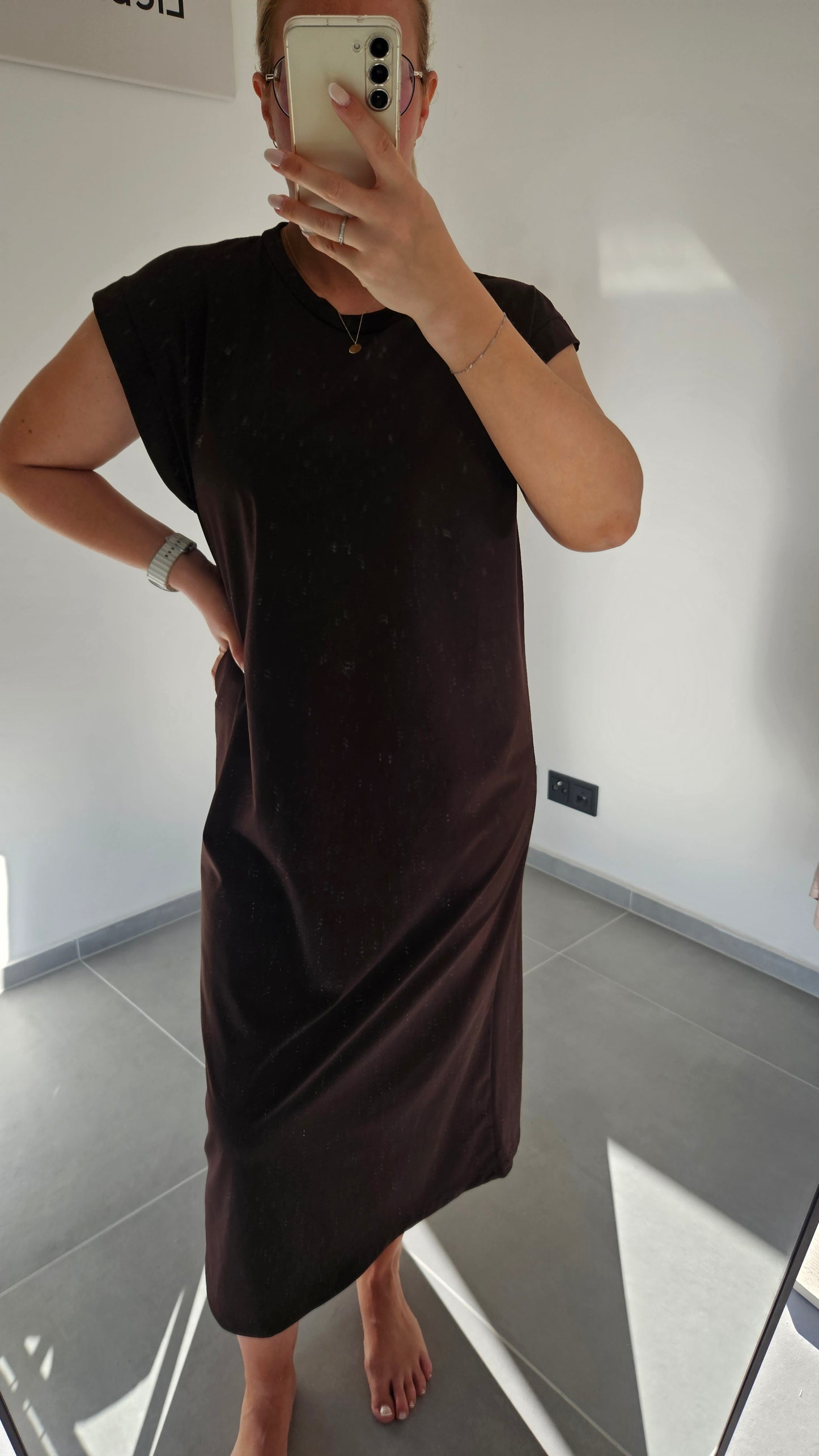 T-Shirt-Kleid Marina braun