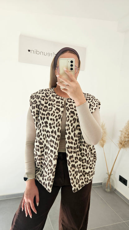 Weste leo beige