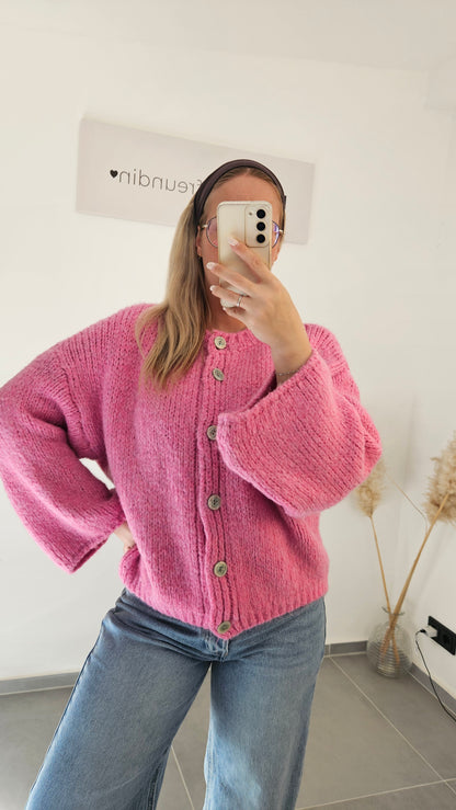 Strickjacke Frieda Pink