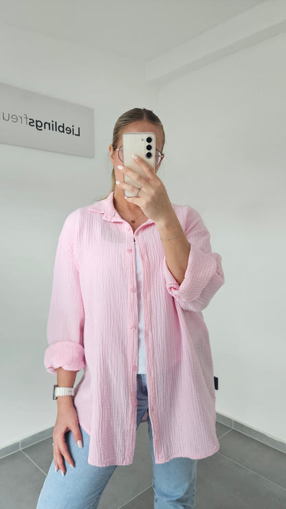 Musselinbluse Mara rosa