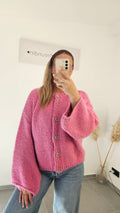 Strickjacke Frieda Pink