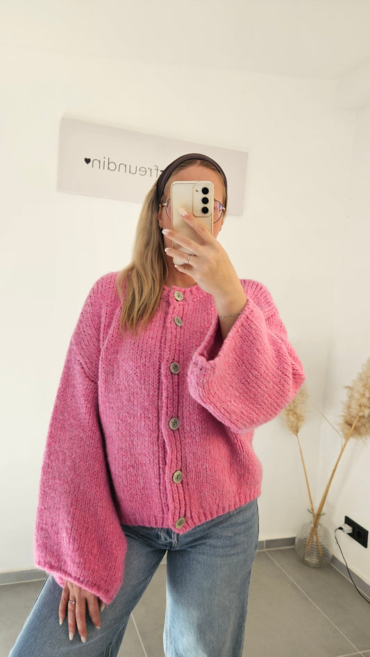 Strickjacke Frieda Pink