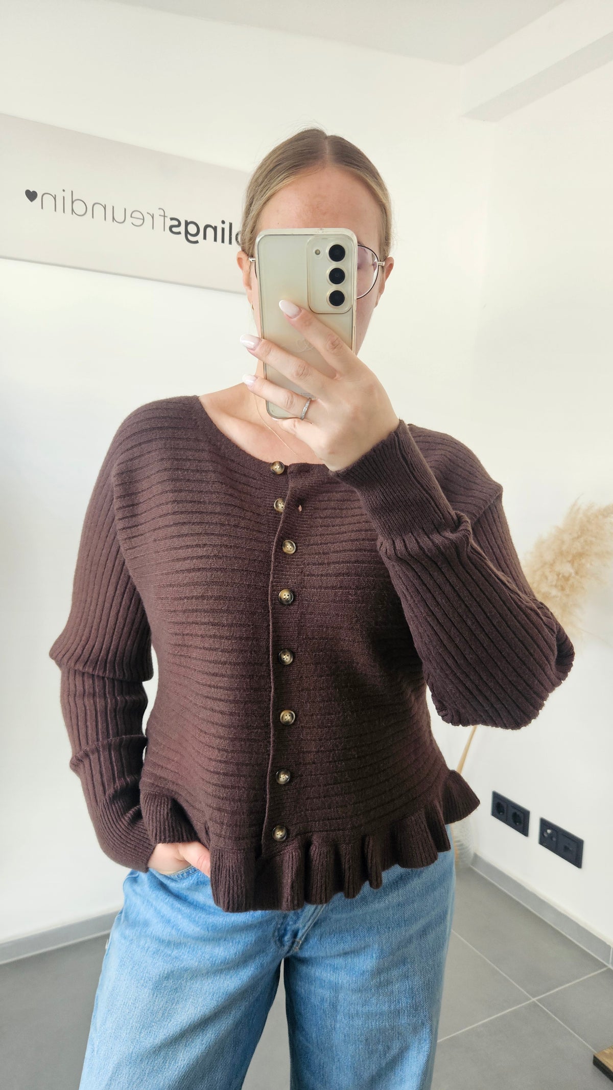 Strickjacke Simone braun