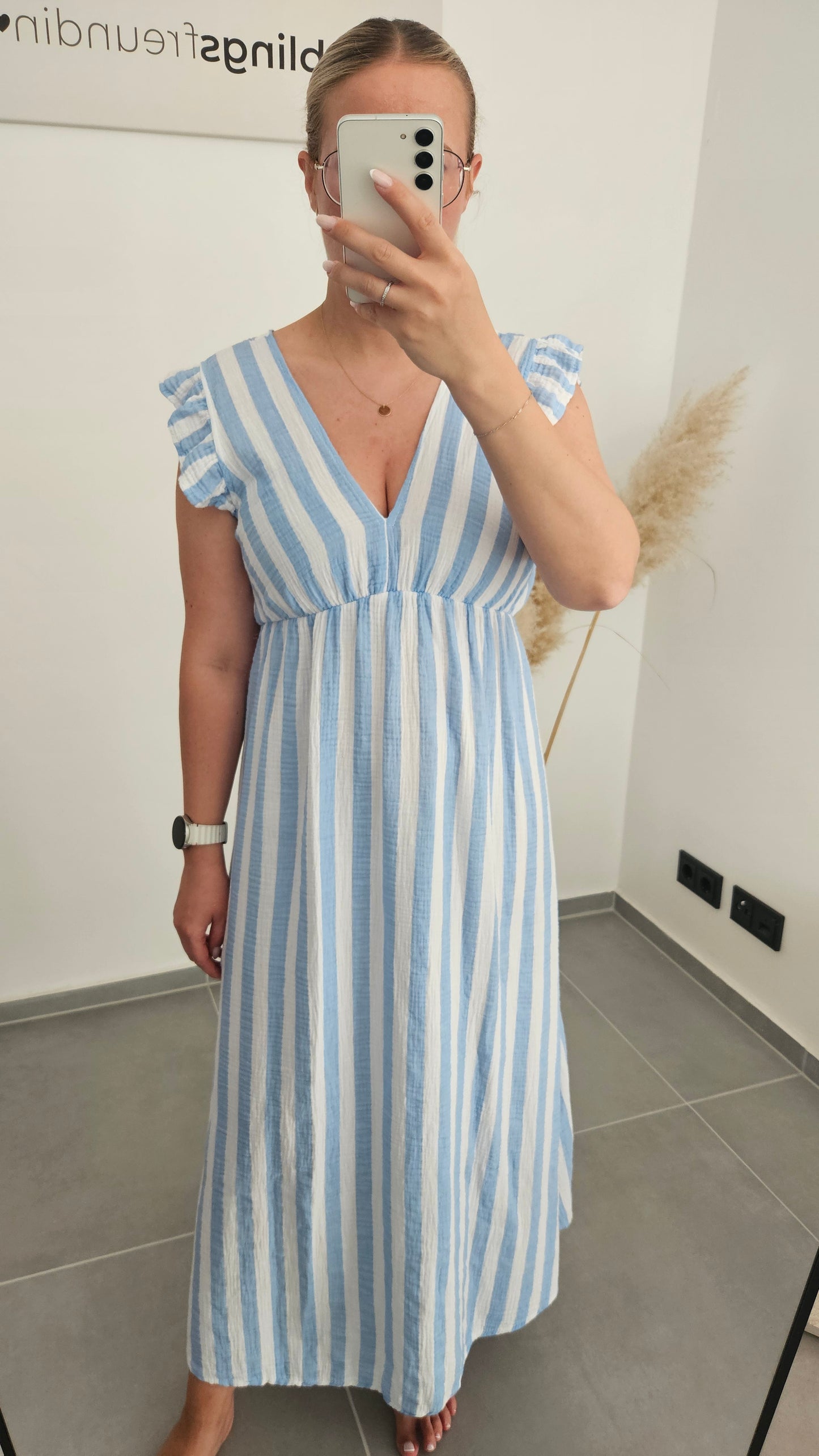 Kleid Leni blau-weiß gestreift