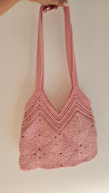 Häkeltasche Boho Rosa