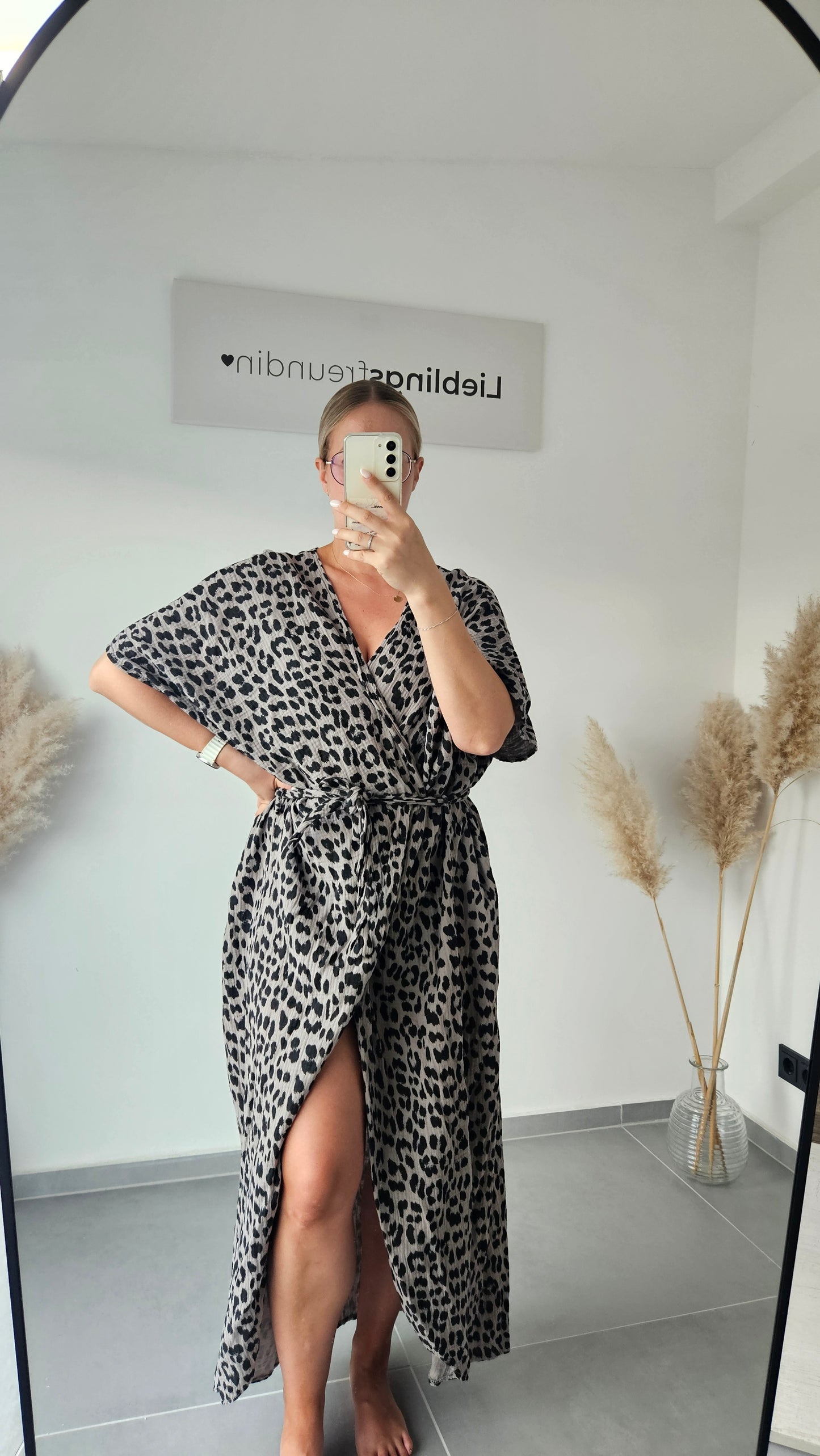 Langes Wickelkleid leo