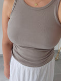 Basic Ripptop taupe