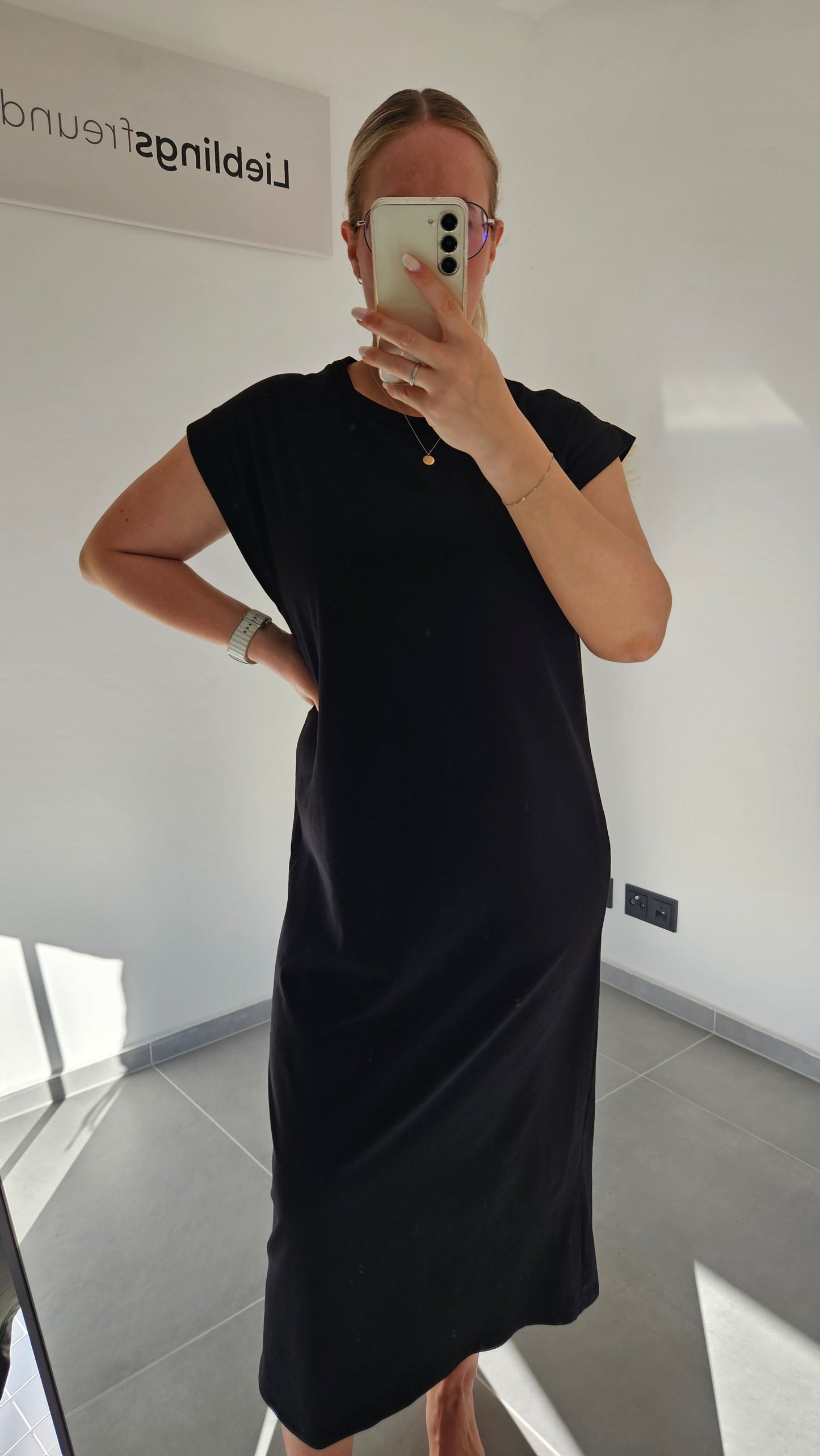 T-Shirt-Kleid Marina schwarz