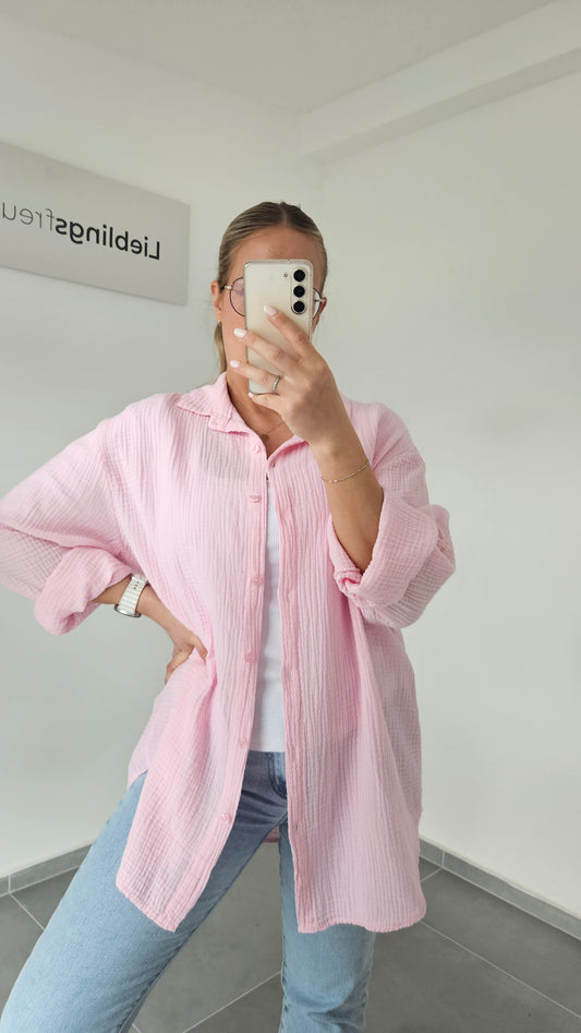 Musselinbluse Mara rosa